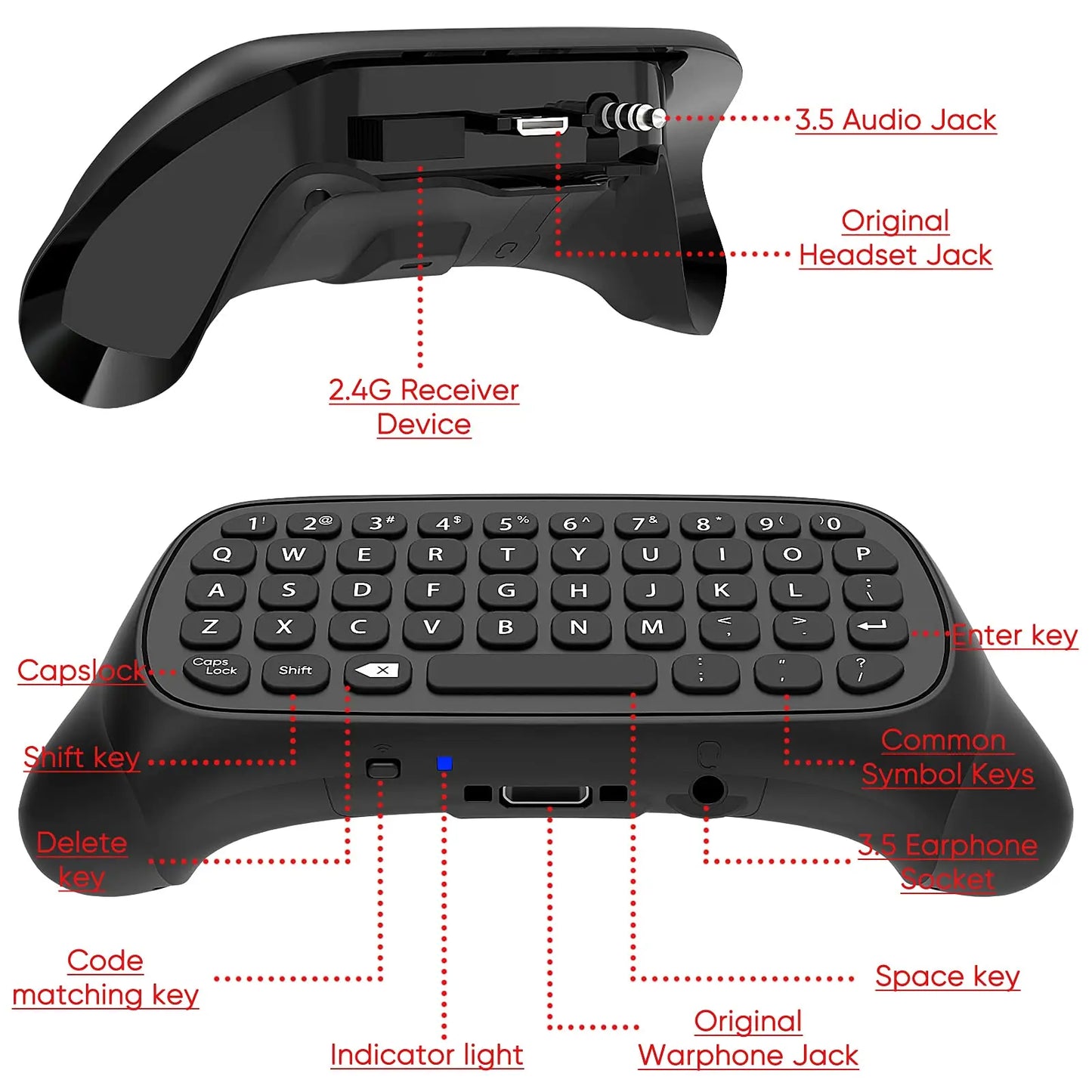 Controller Keyboard for Xbox Series X/S/One/One S